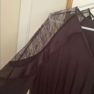 Black Dress with lace sleeves